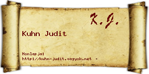Kuhn Judit névjegykártya